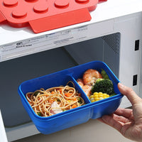Building Block Lunch Box Children's Rectangular Bento Fruit Microwave Oven Heating
