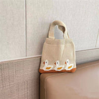 Children's Knitted Goose Tote Bag
