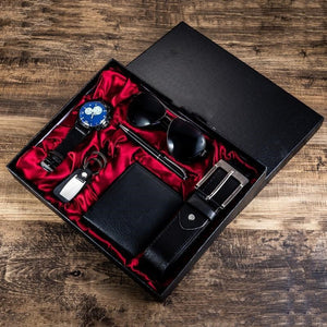 Luxury Gift Box Sunglasses Belt Watch Wallet 6 Pcs Gift Set (Mens)