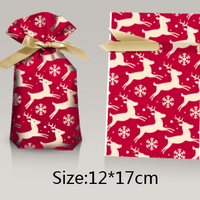 Christmas Gift Ribbon Drawstring Wrap Candy Bag (50 Pcs)