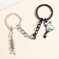 New Spaceman Magnetic Love Couple Girlfriends Keychain
