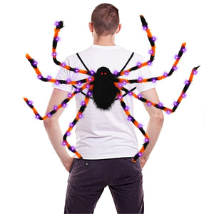 Halloween Spider Backpack Nine LED Modes Plush