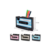 Retro Cassette Tape Multifunctional Pen Holder Creative Office Desktop Stationery Storage Box
