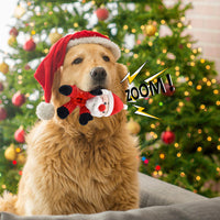 Santa Claus Plush Dog Toy Puzzle Vocal Leak Food Clean Teeth Christmas Pet Supplies
