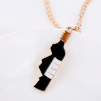 Wine Bottle Love Stitching Set Necklace