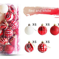 Assorted Plastic Christmas Ball Ornaments (30 Pcs)