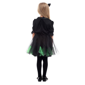 Disfraz de mascarada Vestido de princesa de gato negro