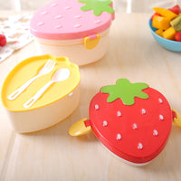 Strawberry Double-layer Food Grade Plastic Lunch Box