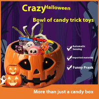 Children's Creative Electric Halloween Pumpkin Lamp Candy Bowl
