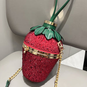 Rhinestone Strawberry Handbag