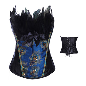 Peacock Feather Fashion Bustier