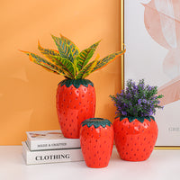 Creative Strawberry Hydroponic Ceramic Vase
