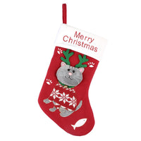 Cartoon Dog Cat Christmas Stockings
