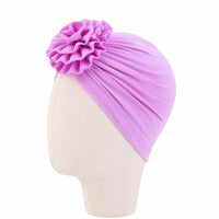 Baby Solid Color Photography Fashion Pan Flower Bandana Hat
