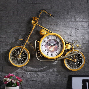 Horloge de moto en fer, décoration murale suspendue