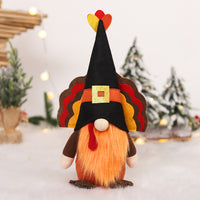 Thanksgiving Turkey Doll Ornaments Faceless Doll Scene Atmosphere Decoration Supplies
