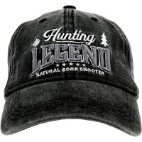 Hunting - Black Washed Cotton Twill Hat
