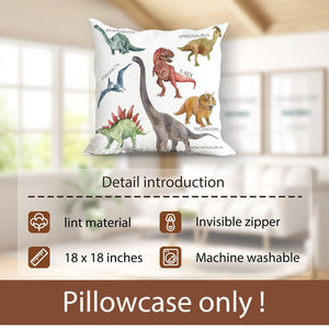 Wild Dinosaur Pillow Cover