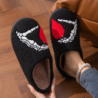 Love Skeleton Hand Home Thickened Cotton Slippers
