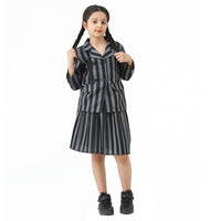 Halloween Wednesday Adams Cosplay Costume and Accessories (Child/Adult)
