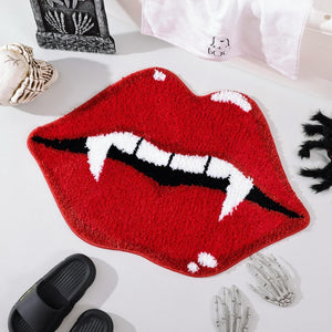 Halloween Vampire Lips or Spiderweb Door Mat