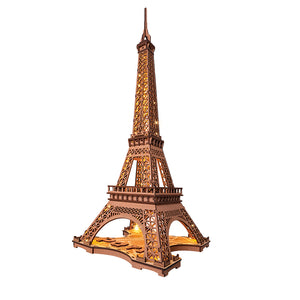 Rolife Night Of The Eiffel Tower Large Wooden Puzzle With 4 Light Shows For Gift