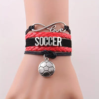 Infinity Love Soccer Bracelet Letter
