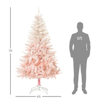 7ft Pencil Christmas Tree, Artificial Christmas Tree For Holiday Home Decoration With Metal Stand  Automatic Open