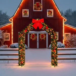 Christmas Artificial Tree Archway Decoration, Realistic PVC Holiday Tree Arch Frame For Outdoor Indoor Room Festival Party Wedding Garden, Roof Top