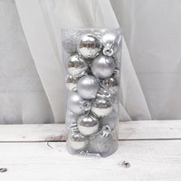 Boules de Noël mates et brillantes (24 pièces)
