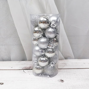 Shiny Matte Christmas Ball Ornaments (24 Pcs)