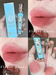 Flower Knows Strawberry Rococo Series Embossed Blush Velvet Matte Lip Glaze