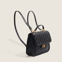 High-Fashion Design  Rhombus Purse Backpack
