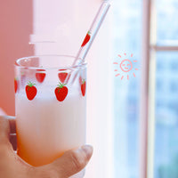 Creative Strawberry Simple Straw Glass
