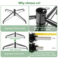 6ft 1600 Branches PVC Christmas Tree Black
