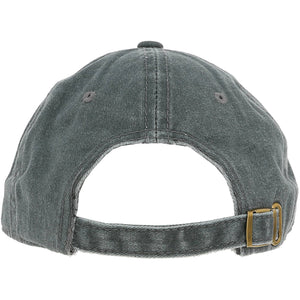 Fishing - Dark Gray Washed Cotton Twill Hat