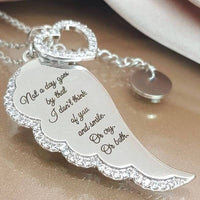 Angel Wing Thoughts of You Love Necklace
