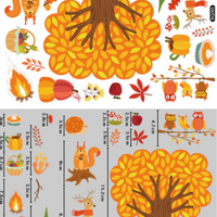 Pumpkin Maple Leaf Creative Static Stickers Thanksgiving Glass Window Decoration