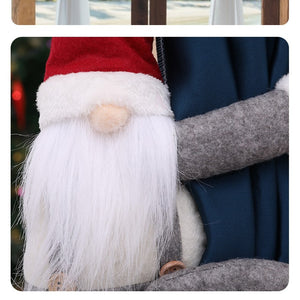 Christmas Gnome Hugging Curtain Pullbacks