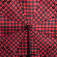 Gingham Checkered Inverted Umbrella
