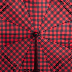 Gingham Checkered Inverted Umbrella