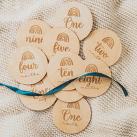 Rainbow Baby Milestone Photography Props Record Board
