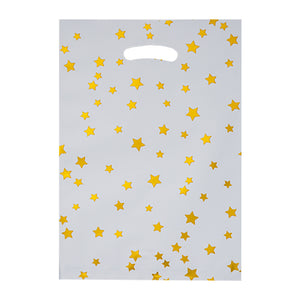 Solid Color Gold Star Aluminum Film Party Favor Gift Bags (10 Pcs)