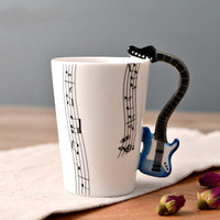 Music Instrument Handle Music Notes Ceramic Mugs