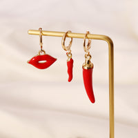 Red Pepper Lips Personality Fashion Female Temperament INS Earrings