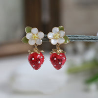 Handmade Japanese Strawberry Earrings