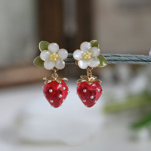 Handmade Japanese Strawberry Earrings