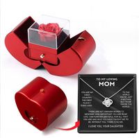 Red Apple Eternal Rose Love Necklace Gift Box

