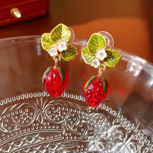 Vintage Style Strawberry Earrings