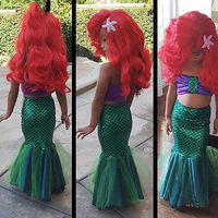 Vestido de sirena princesa Ariel (niño pequeño/niño)